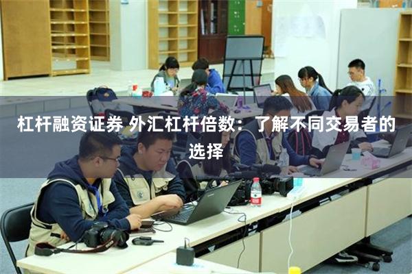 杠杆融资证券 外汇杠杆倍数：了解不同交易者的选择