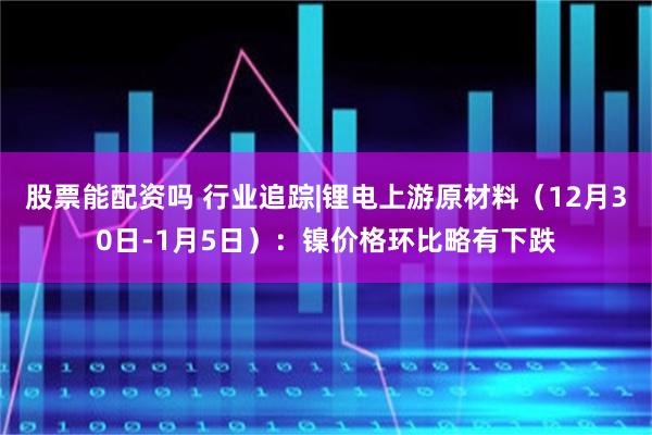 股票能配资吗 行业追踪|锂电上游原材料（12月30日-1月5日）：镍价格环比略有下跌